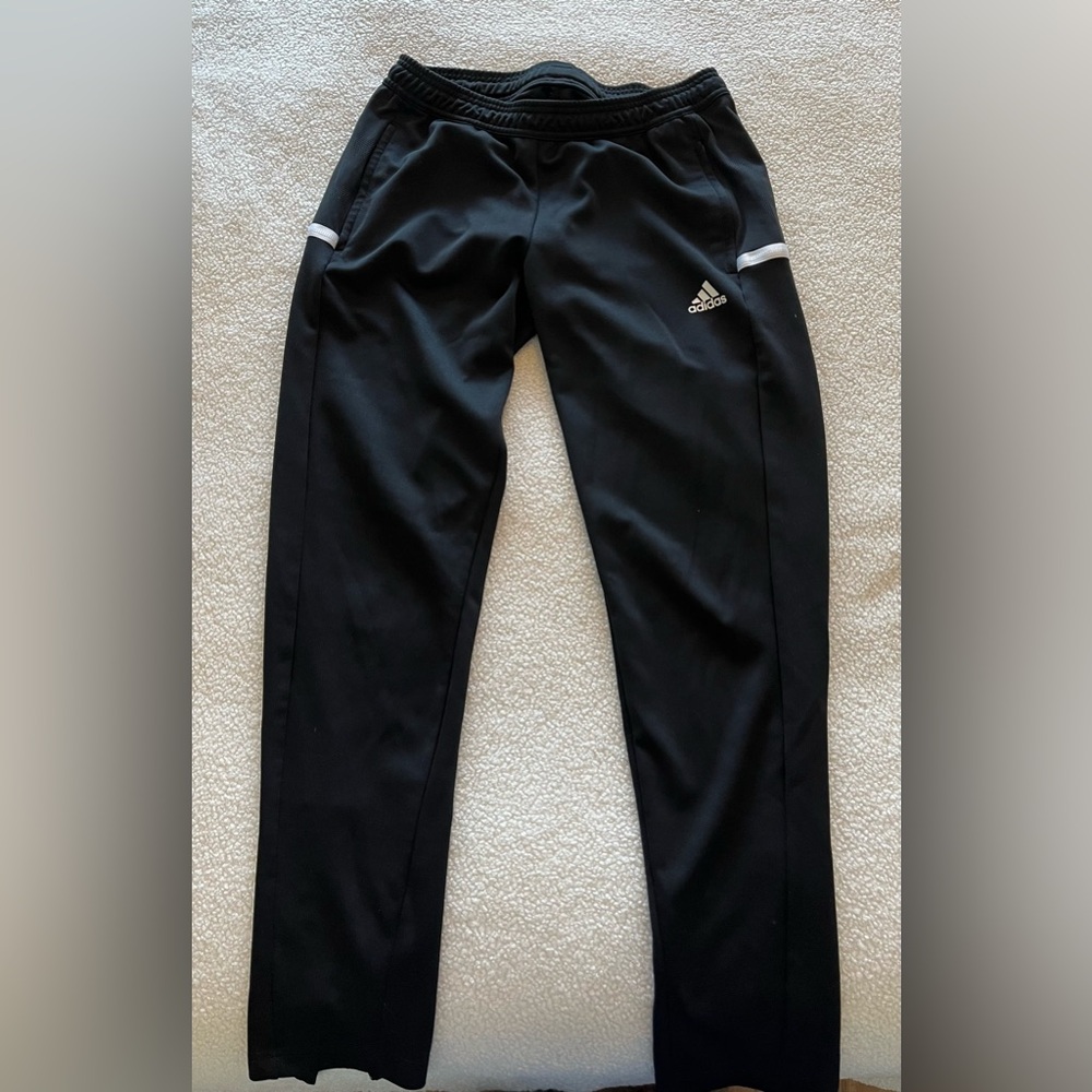 Adidas Black Sweatpants with White Stripes